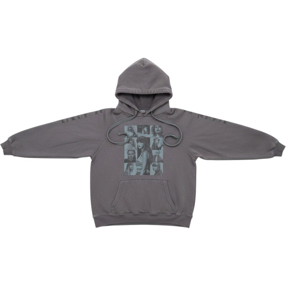 Taylor Swift Hoodie Unisex L Gray The Eras Tour Concert Graphic SwiftySweatshirt